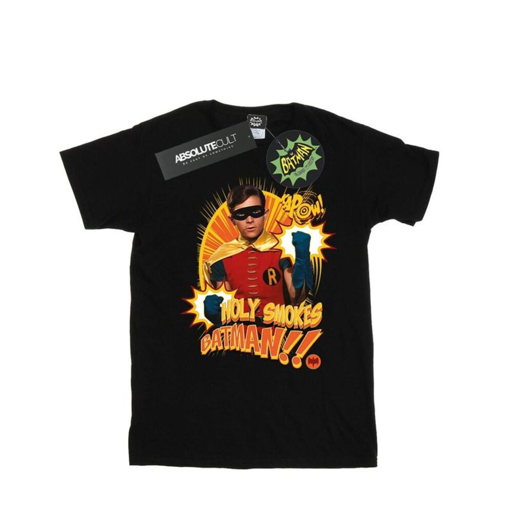 DC Comics Womens/Ladies Batman TV Series Holy Smokes Cotton Boyfriend T-Shirt /